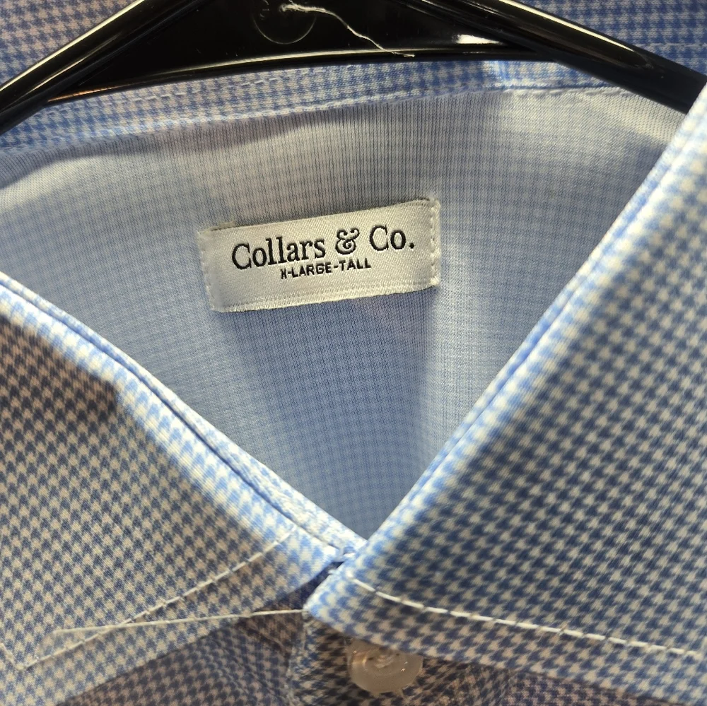 Lot of 2 Collars and Co Men's XL Tall Polo Dress Shirts New